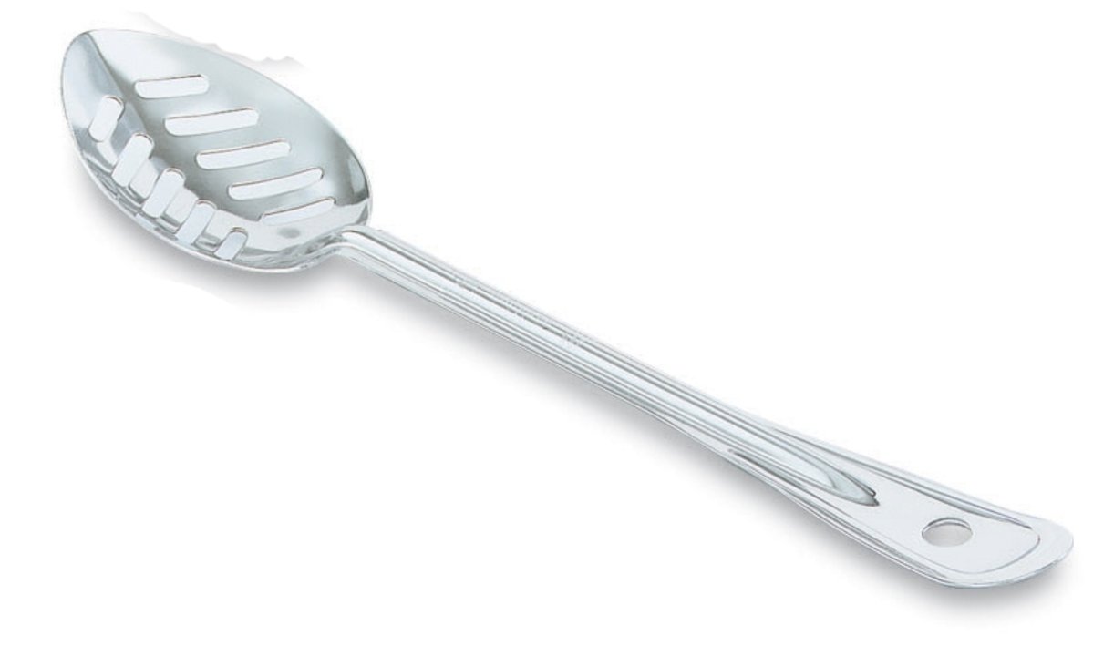 11-inch slotted stainless steel spoon