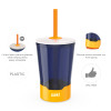 Zak Hydration 16 ounce Mighty Mug Tumbler with Straw, Navy slideshow image 5 Zak Hydration 16 ounce Mighty Mug Tumbler with Straw, Navy slideshow image 5