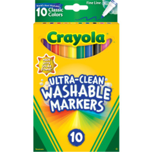 Ultra-Clean Markers, Fine Line, Classic Colors, Pack of 10