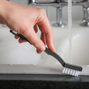 Carlisle, Flo-Pac, 1.7in, Utility Toothbrush Style Maintenance Brush, Polypropylene Bristles, Black