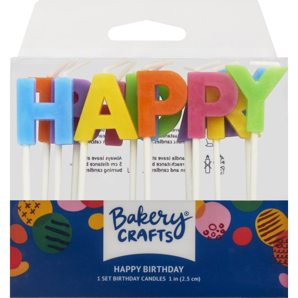 Happy Birthday Letters Bright Specialty Candles