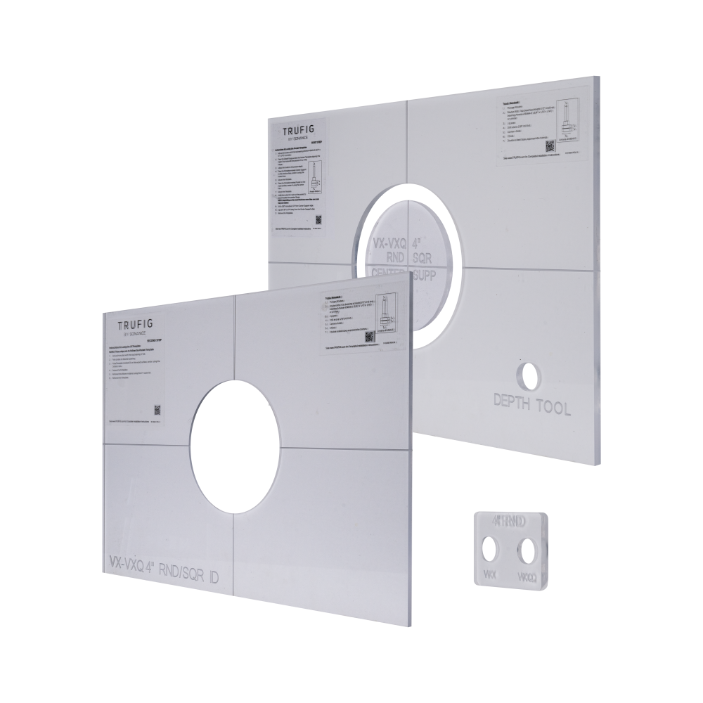 TRUFIG ROUTER TEMPLATE FOR VX-VXQ-PPX 4" ROUND