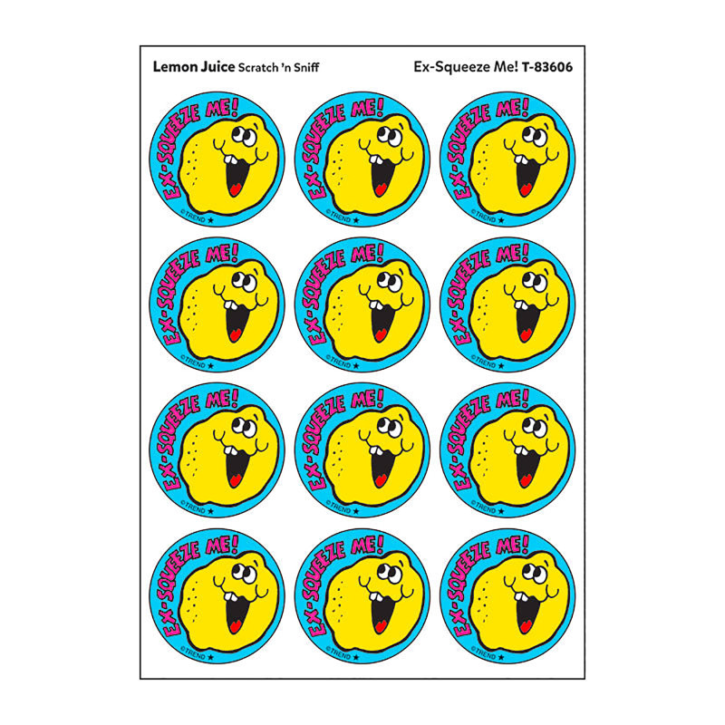 Ex-Squeeze Me!/Lemon Juice Scented Stickers, Pack of 24