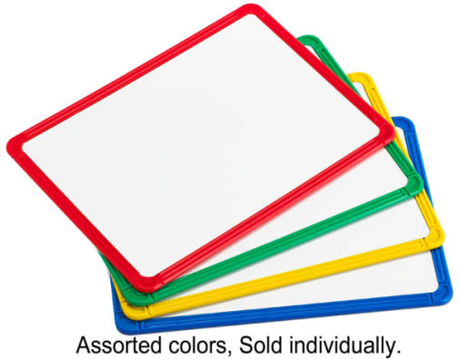 Magnetic Plastic Framed Whiteboard - Assorted Color