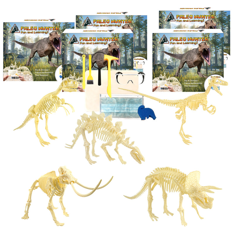 Paleo Hunter™ Dig Kit for STEAM Education - All Five Dinosaurs