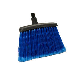 Carlisle, Duo-Sweep®, 9in, Flagged Warehouse Broom with Black Metal Handle , Synthetic Bristles, Blue