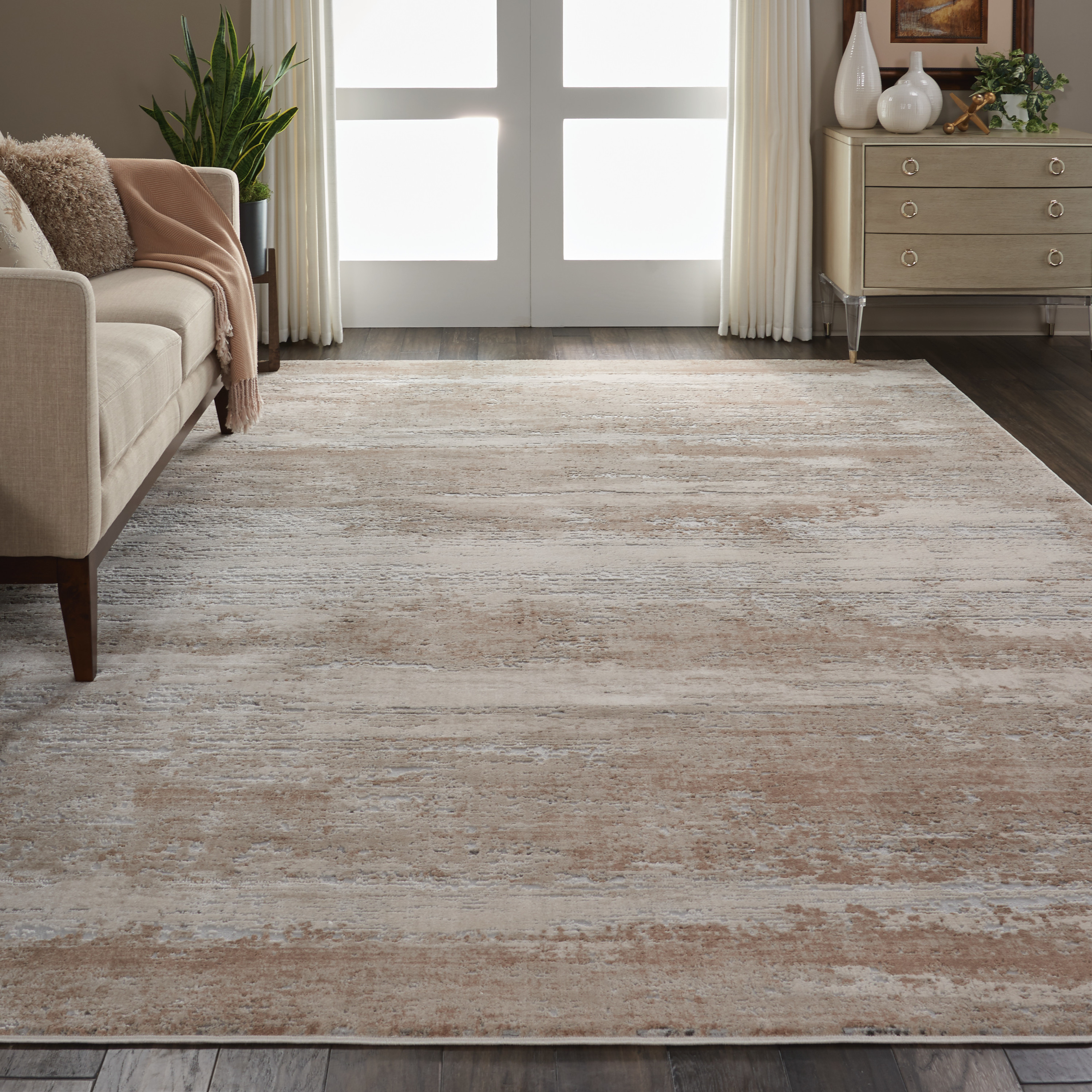 Nourison Rustic Textures 9'3" x 12'9" Beige Modern Indoor Rug