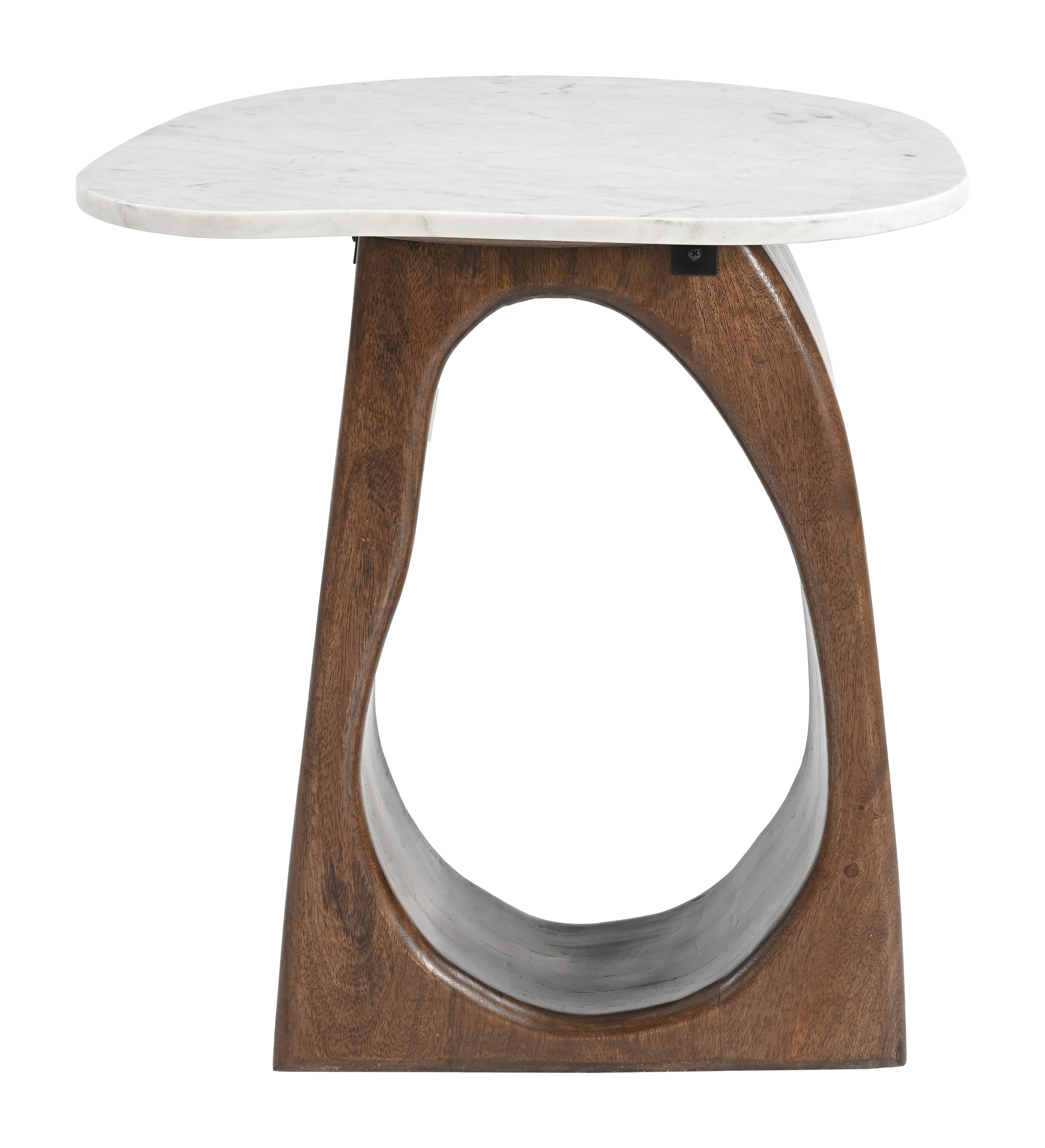 Vara Side Table White & Walnut product image