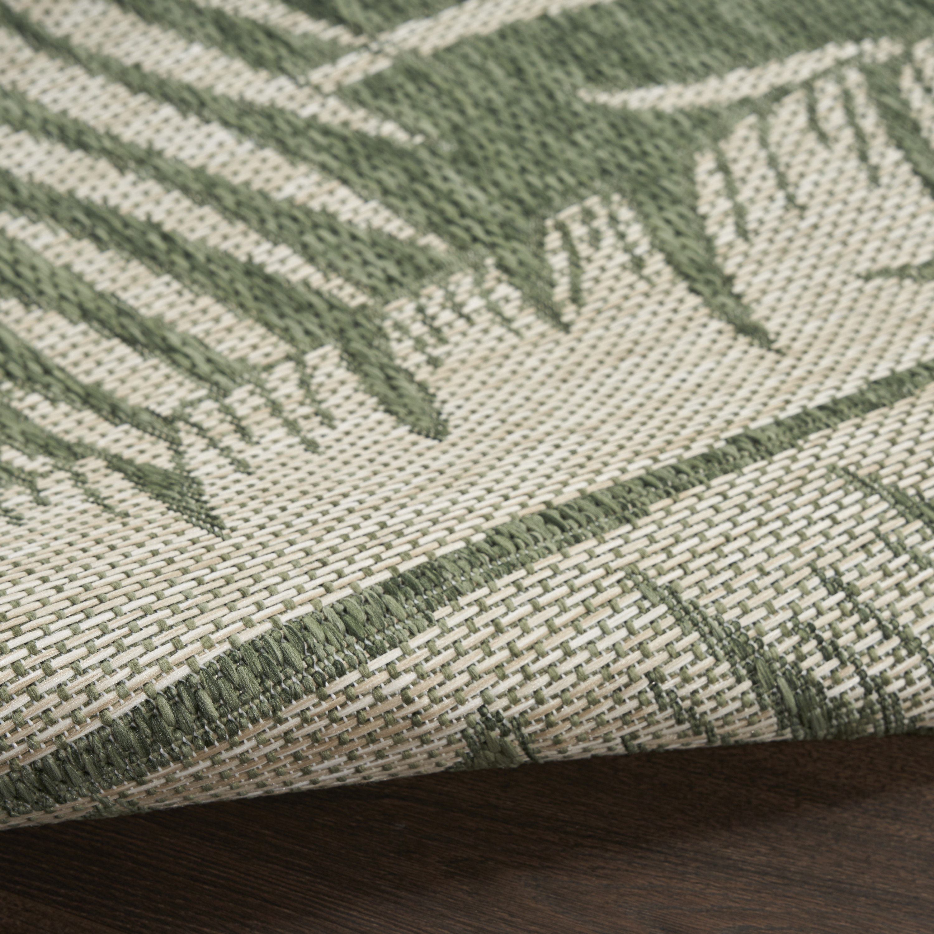 Nourison Garden Oasis 9' x 12' Green Ivory Outdoor Rug