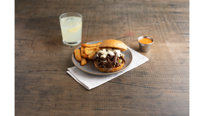 Steak-EZE® Traditional Beef Ribeye Flat Steak, Lightly Marinated, 3 oz_image_1