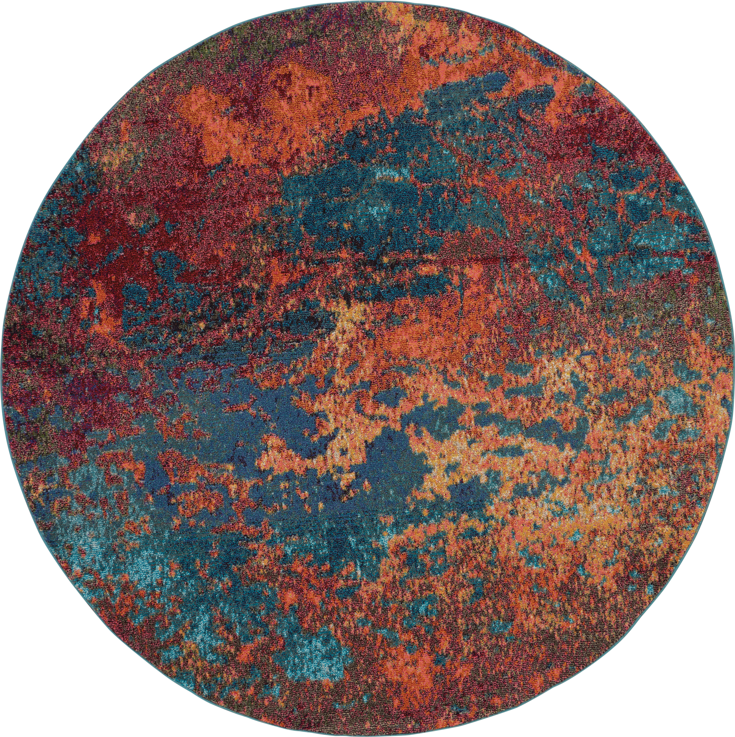 Nourison Celestial 7’10” x Round Atlantic Modern Indoor Rug