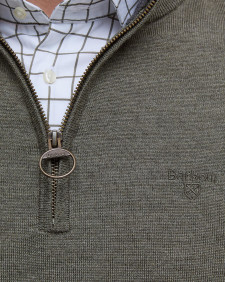 Loyton Merino Half Zip Sweatshirt Olive Marl