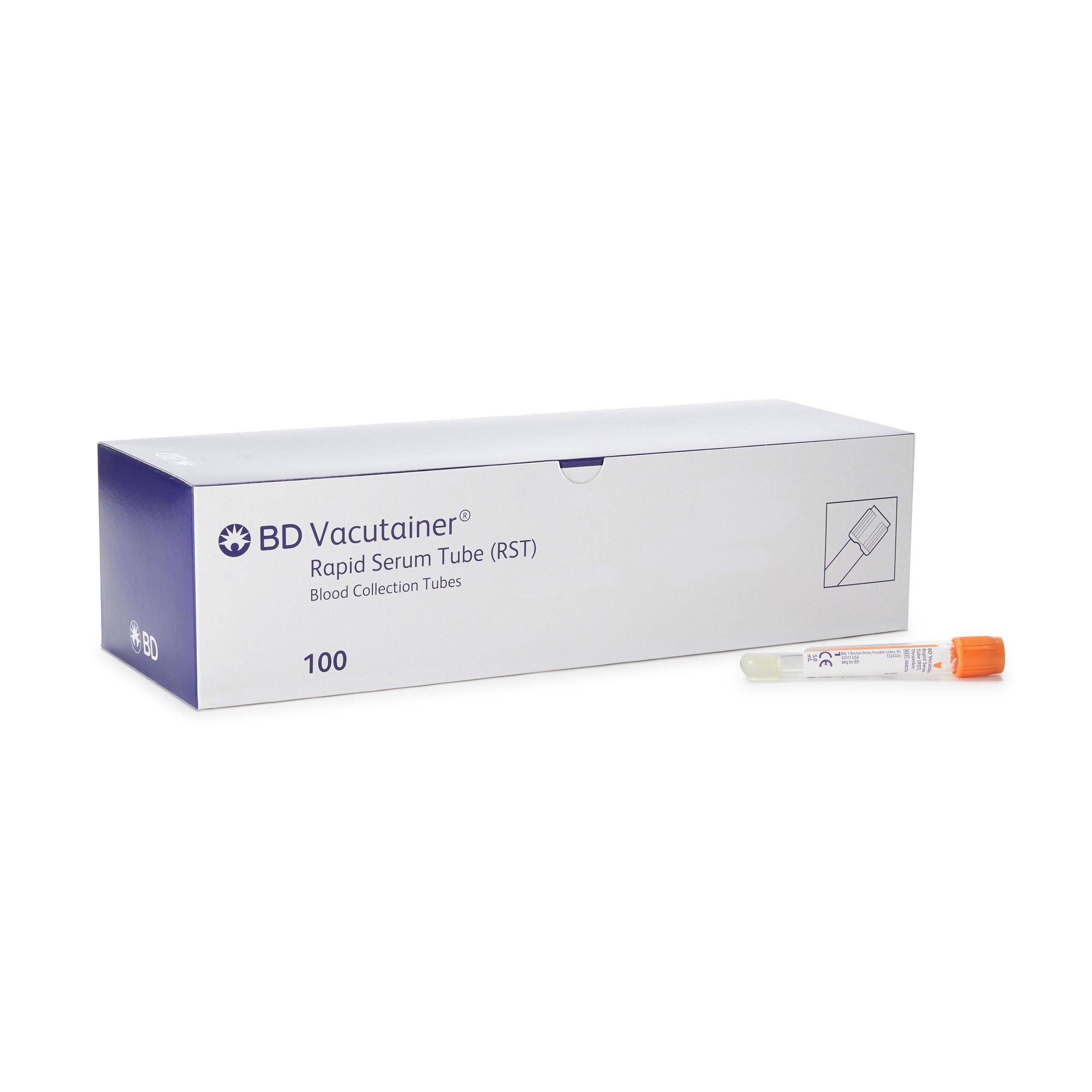 BD TUBE, BLD COL CLOT ORG 5ML PETVACUTAINER (100/BX 10BX/CS)