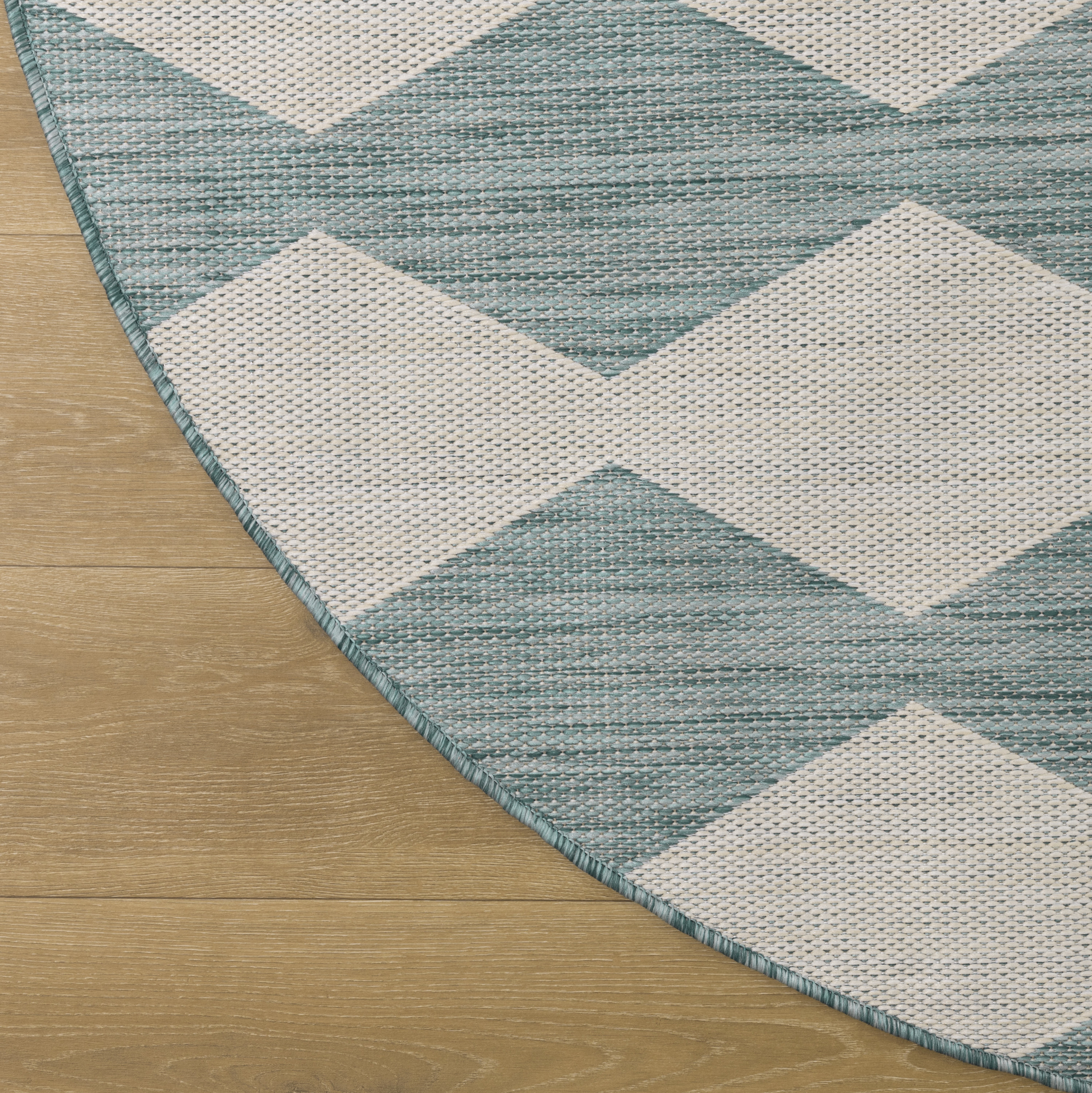 Nourison Positano 8' x Round Aqua Modern Rug