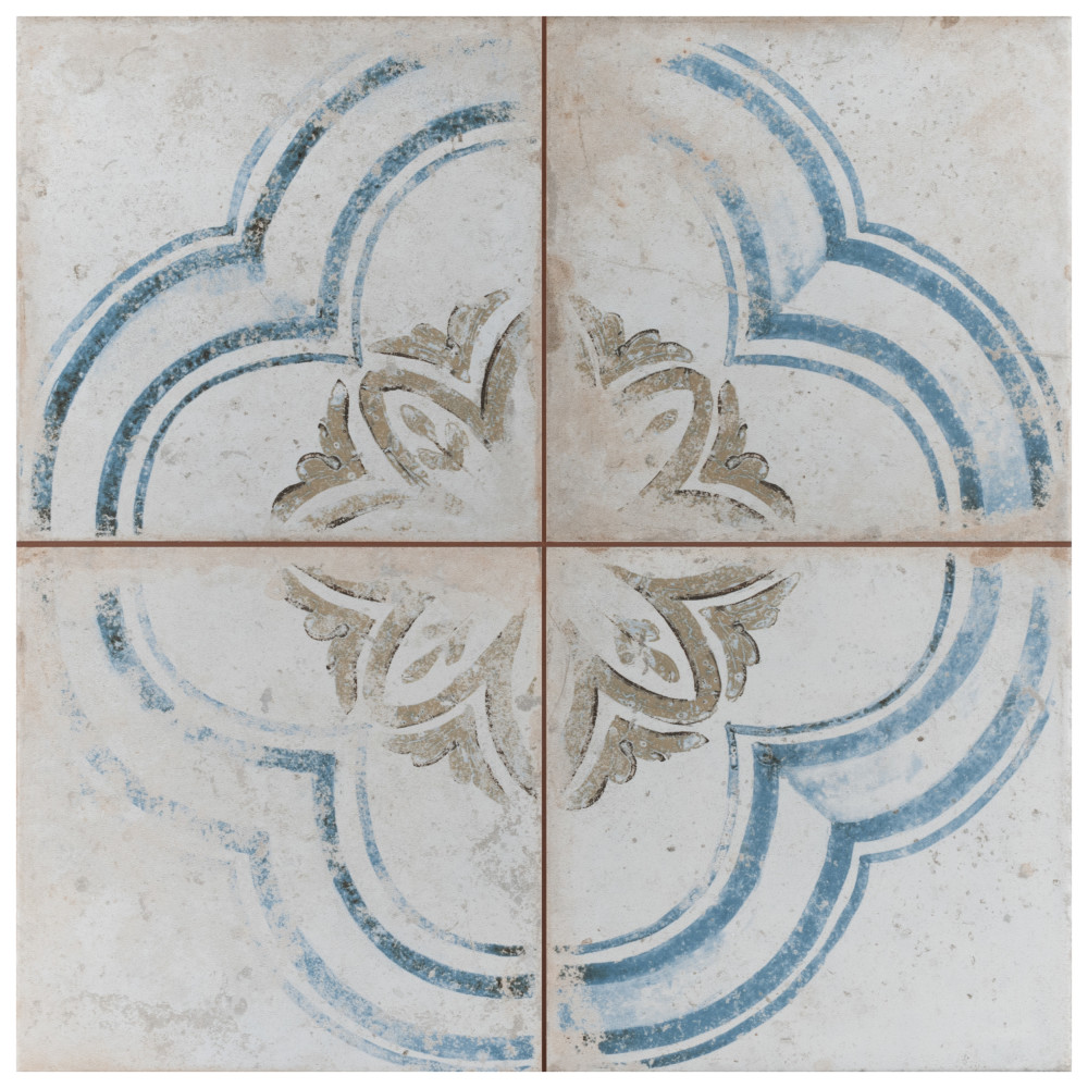 Kings Root Blossom 17-5/8 in. x 17-5/8 in. Ceramic Floor and Wall Tile