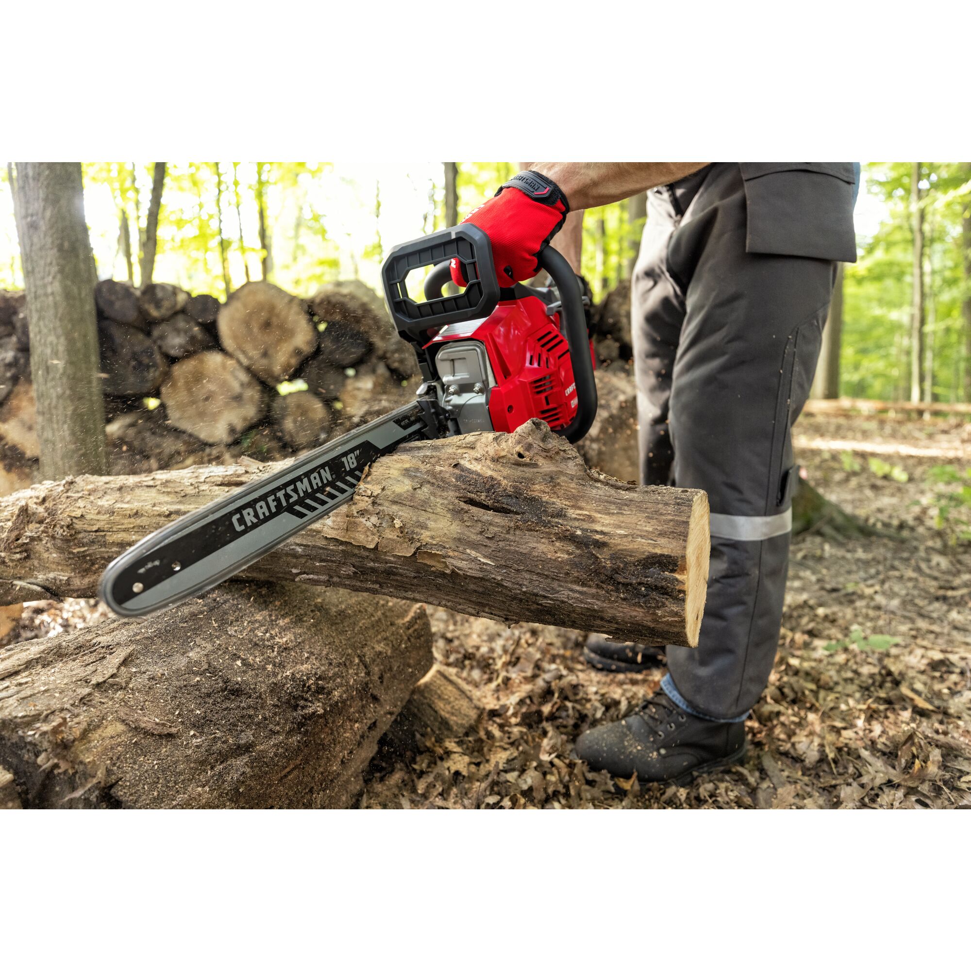 View of CRAFTSMAN Chain Saws  being used by consumer