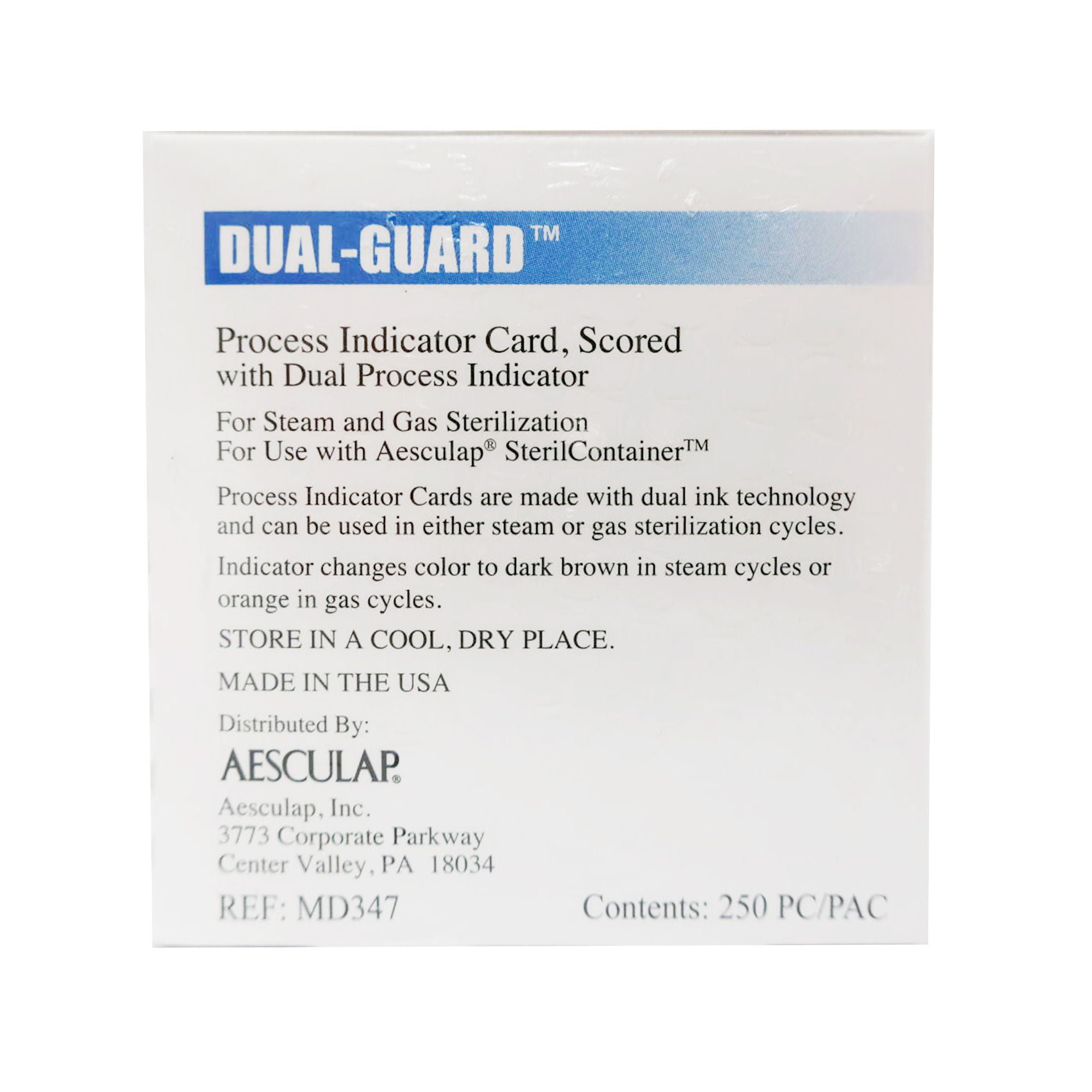 Aesculap® Sterilization Process Indicator Card