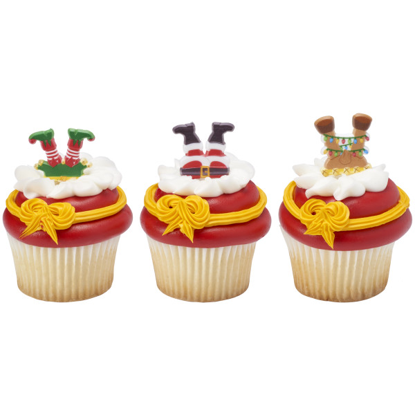 Whimsical Feet and Hats Cupcake Rings