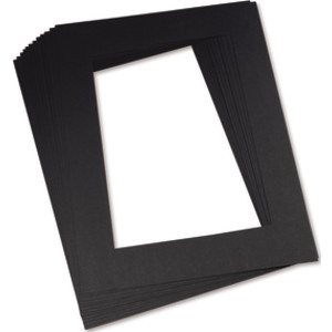 Pre-Cut Mat Frames, 11.5" x 16.75" Frame, 8" x 10.75" Window, Black, Pack of 12