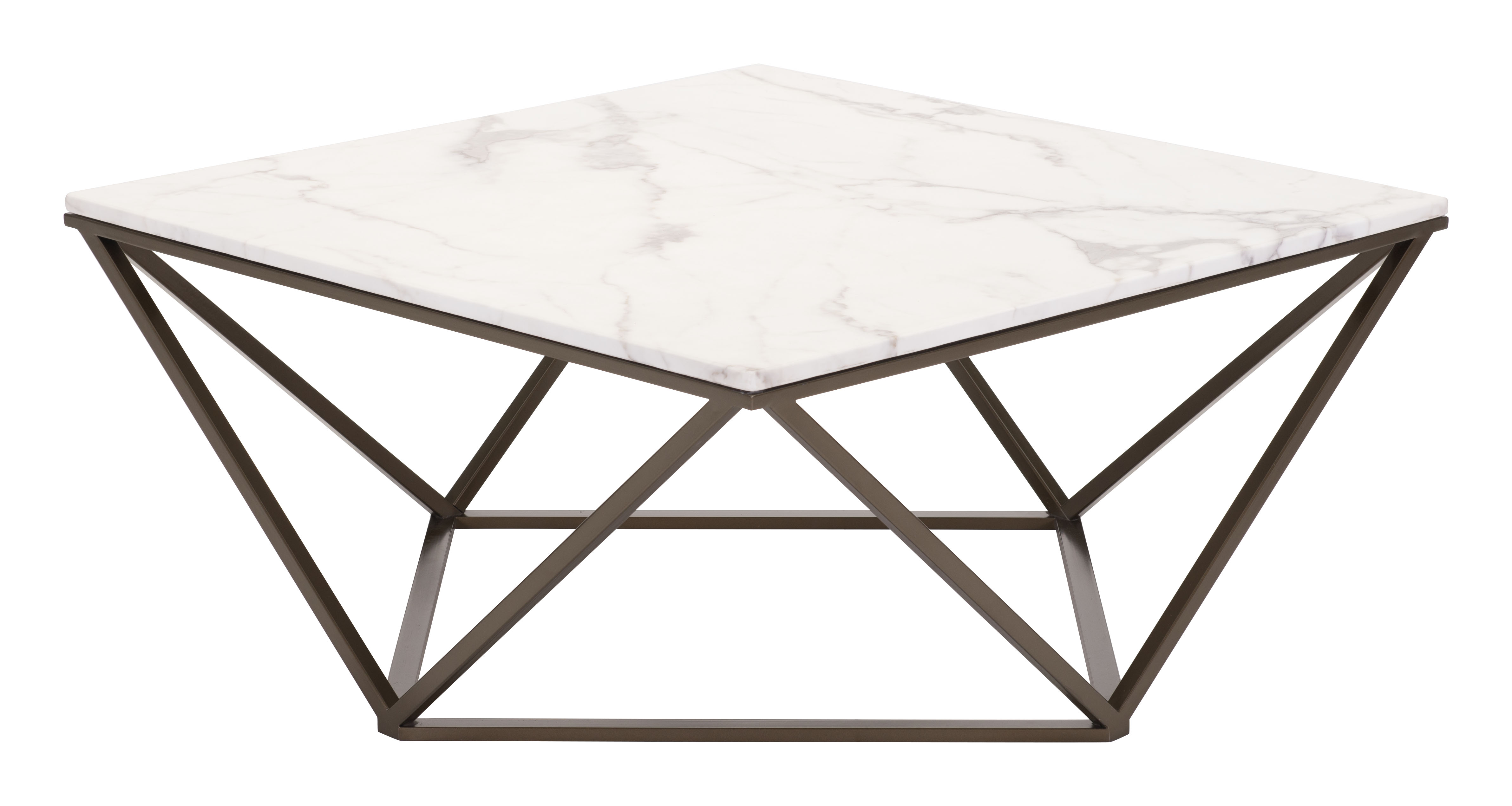 Tintern Coffee Table White & Antique Bronze product image