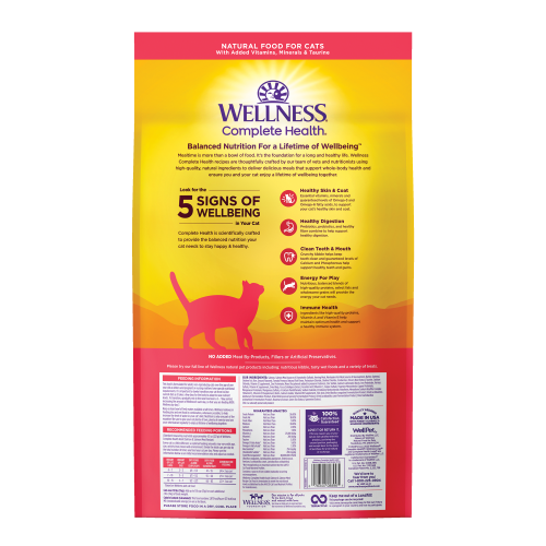 Wellness Complete Health Grained Salmon & Salmon Meal back packaging