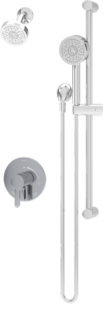 Solarity Shower and Hand Shower Trim Kit with VersaFlex Integral Diverter for Test Cap Valve