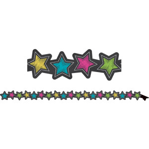 Chalkboard Brights Stars Magnetic Border