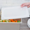Third-size Super Pan V® flexible steam table pan lid in white