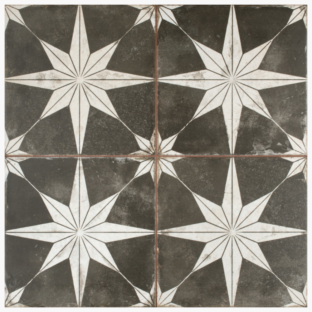 Kings Star Night 17-5/8 in. x 17-5/8 in. Ceramic Floor and Wall Tile