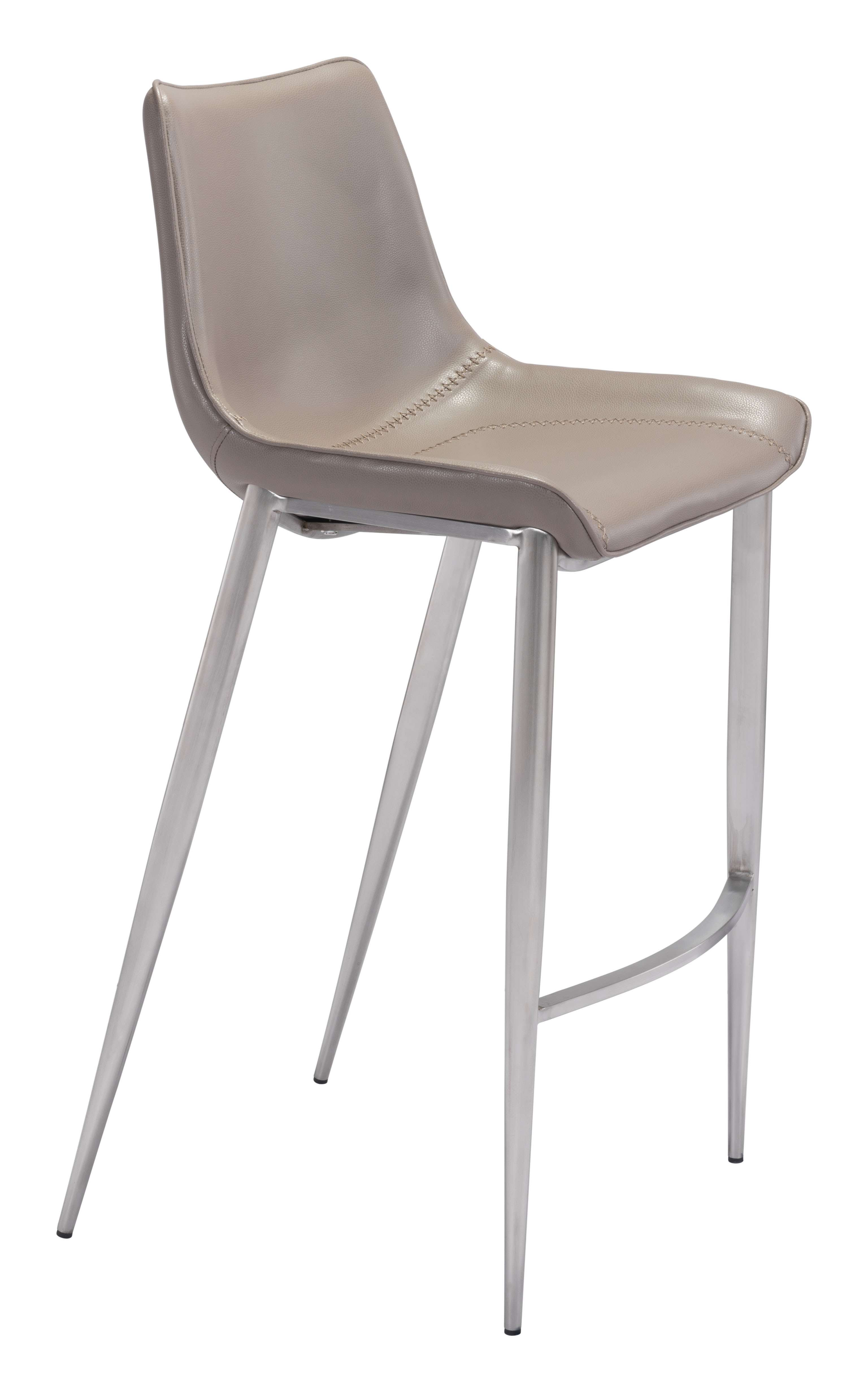 Magnus Barstool (Set of 2) Brown & Silver product image