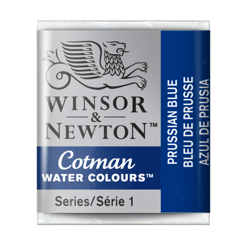 Cotman Watercolor Paint, Half Pan, Prussian Blue