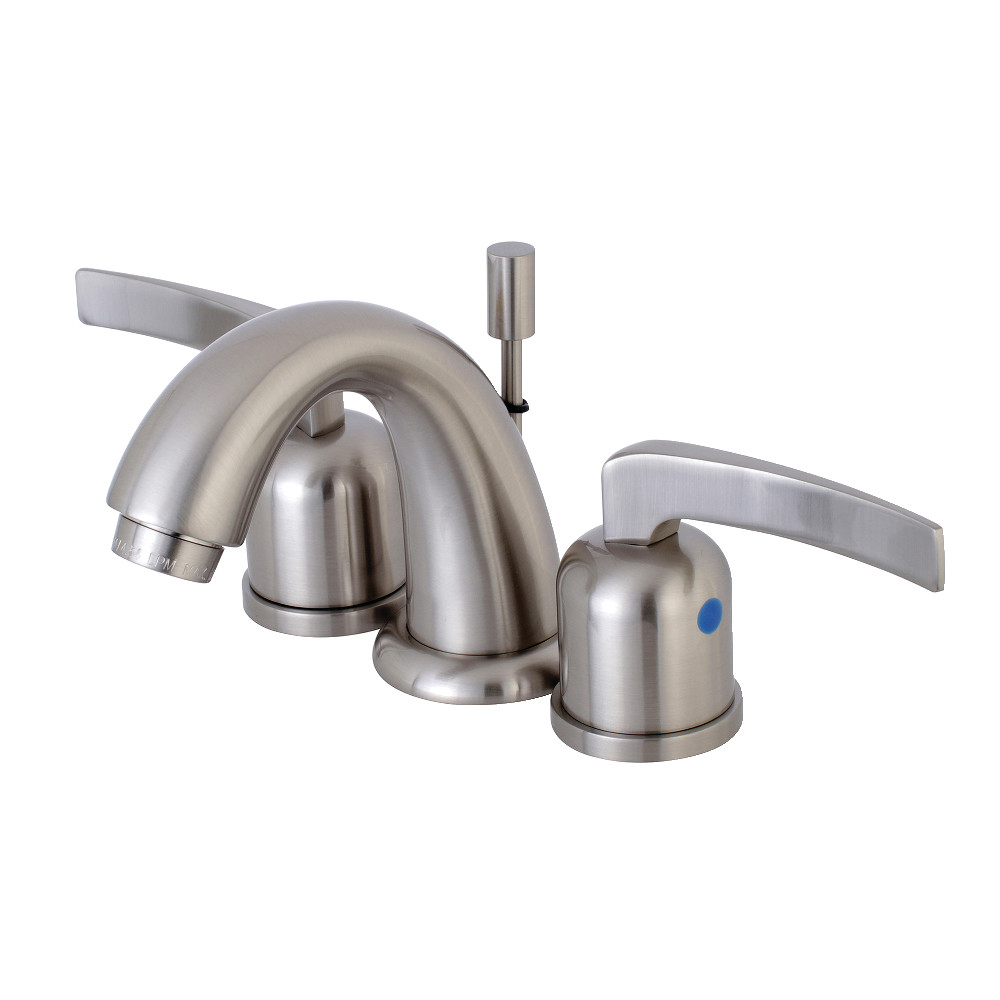Widespread Bathroom Faucet with Pop-Up Drain, Brushed Nickel with 4 Finish Options
