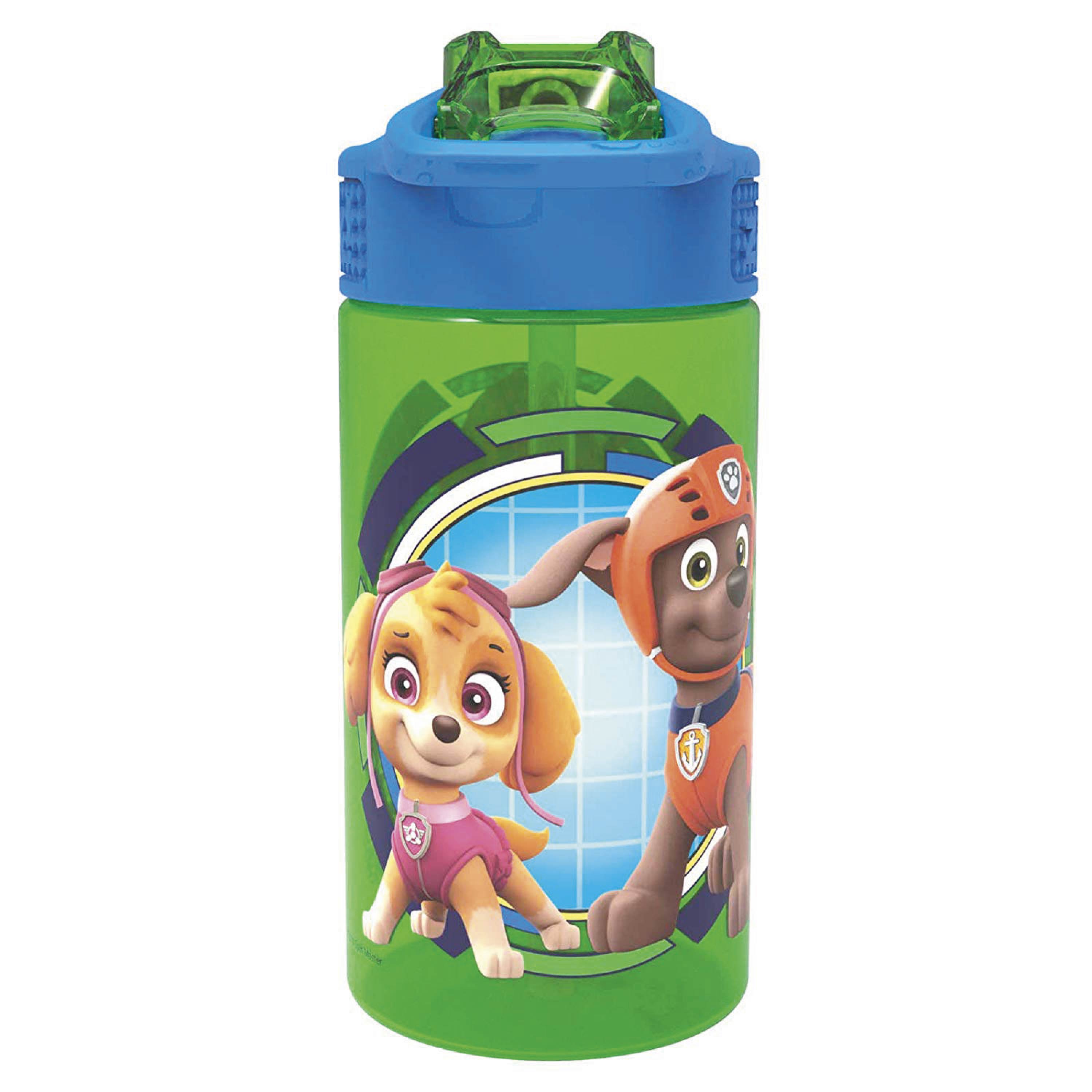 Paw Patrol 16 ounce Reusable Plastic Water Bottle with Straw, Rocky, Rubble & Chase slideshow image 4 Paw Patrol 16 ounce Reusable Plastic Water Bottle with Straw, Rocky, Rubble & Chase slideshow image 4