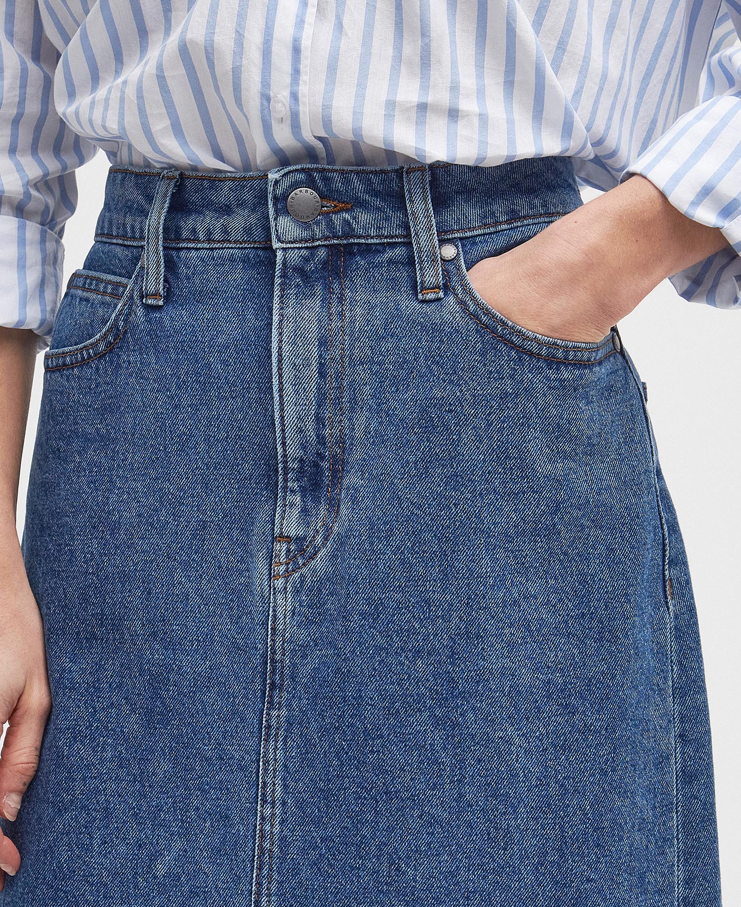 Ella Denim Midi Skirt image number 3