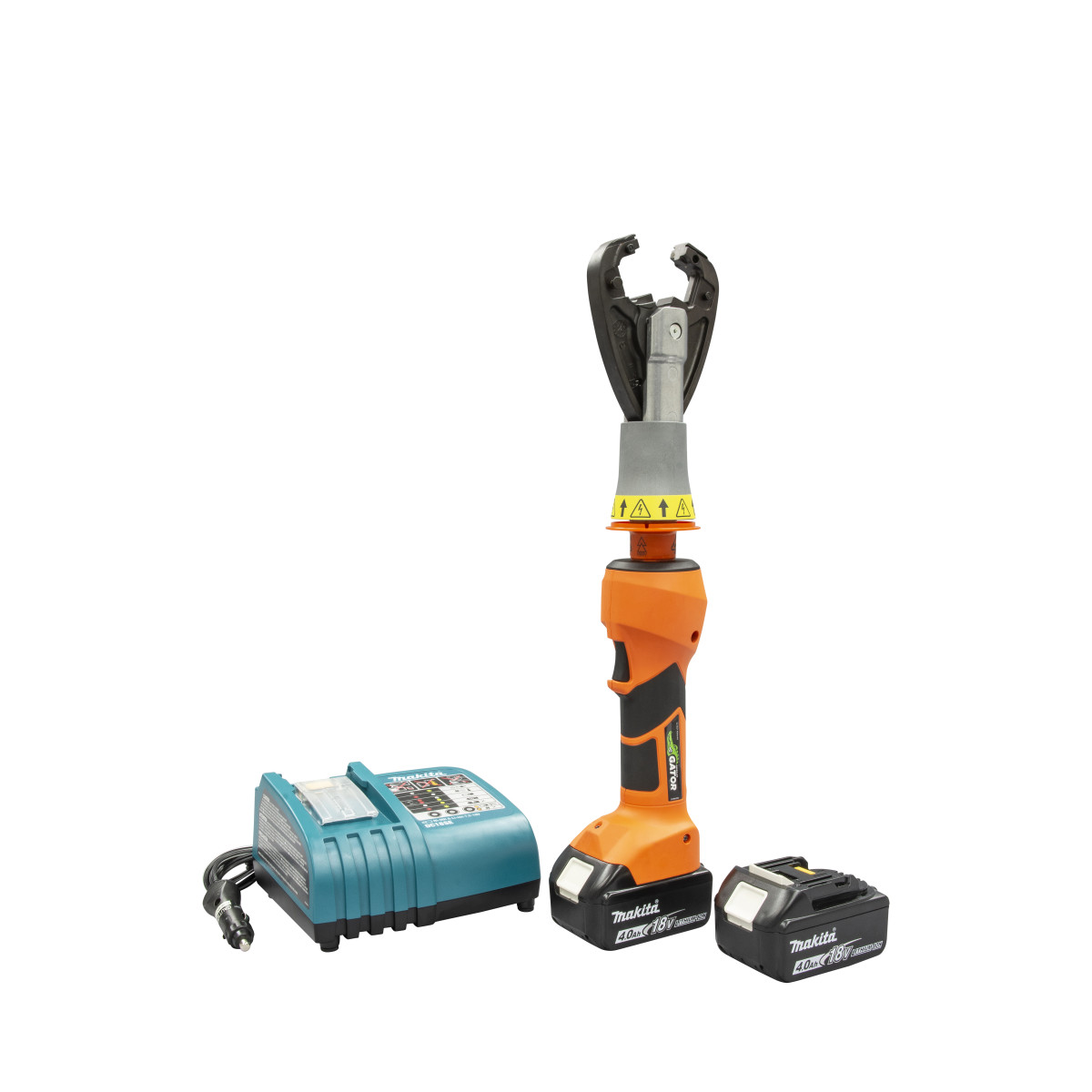 6 Ton Insulated Crimper with CJK Head and 12V Charger. 1000v Insulation. Brush guarded head - helps avoid accidental contact with conductors. Tri-insulation barrier - Provides three (3) layers of protection (Patent Pending). 360° Rotating head  - For improved agility in confined work spaces. Double -tap safety feature option -Prevents unintentional operation. Bluetooth® communication