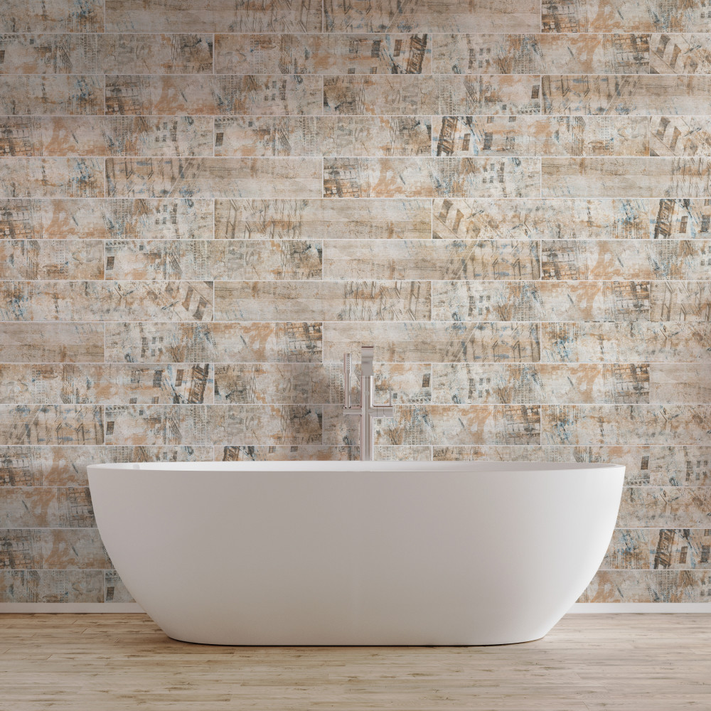 Cava Deco Lar 6 in. x 31-1/2 in. Porcelain Floor and Wall Tile