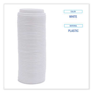 Boardwalk, Deerfield Hot Cup Lids, Fits 10 oz to 20 oz Cups, White