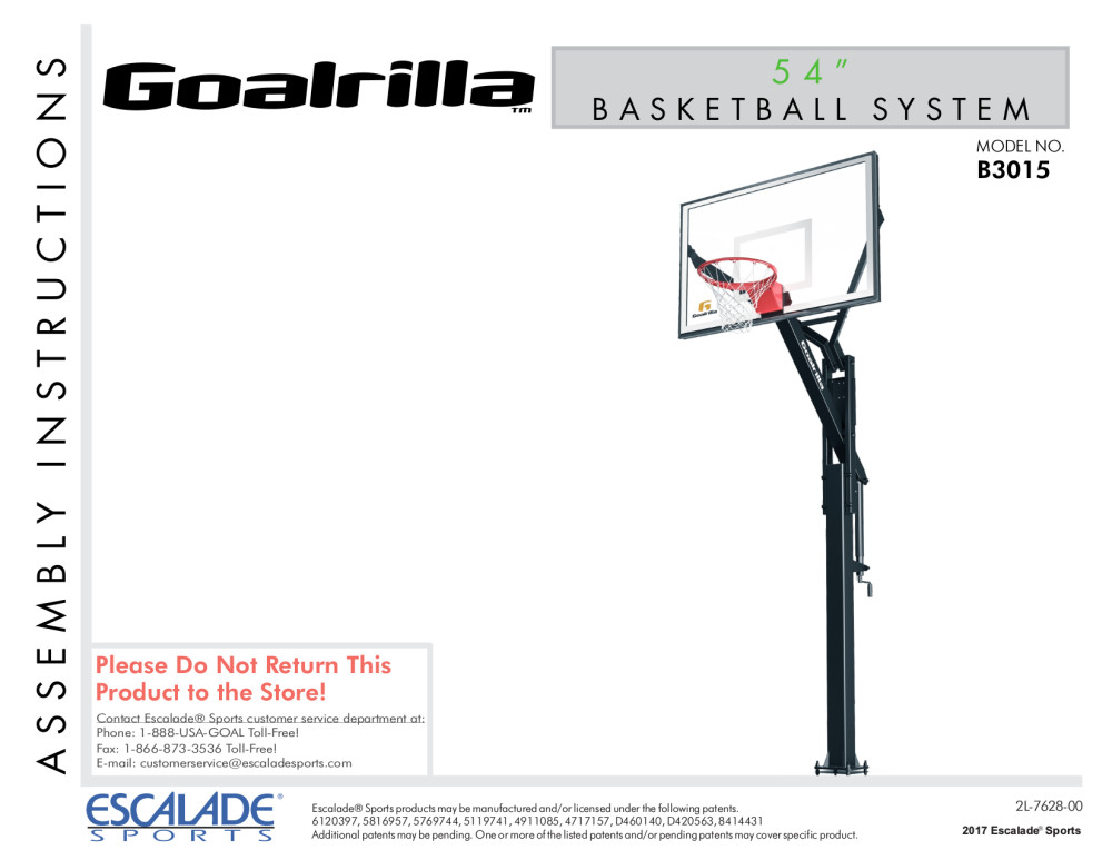 Goalrilla FT54 Basketball Hoop with Inground Anchor System Walmart