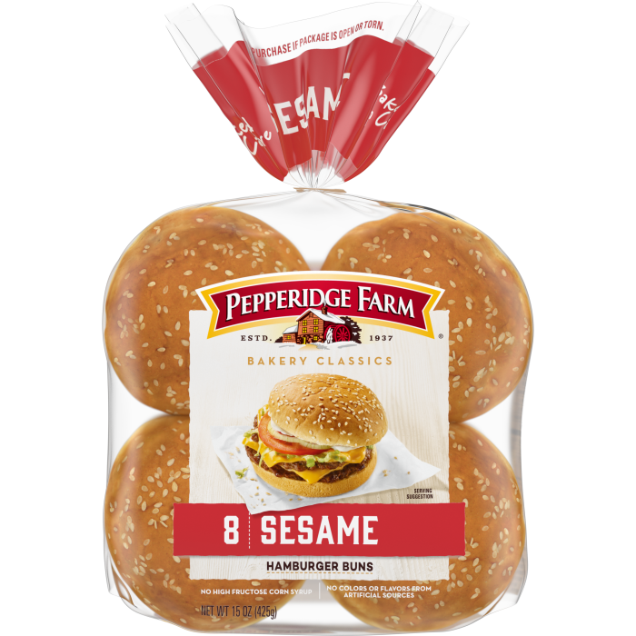 Sesame Topped Hamburger Buns