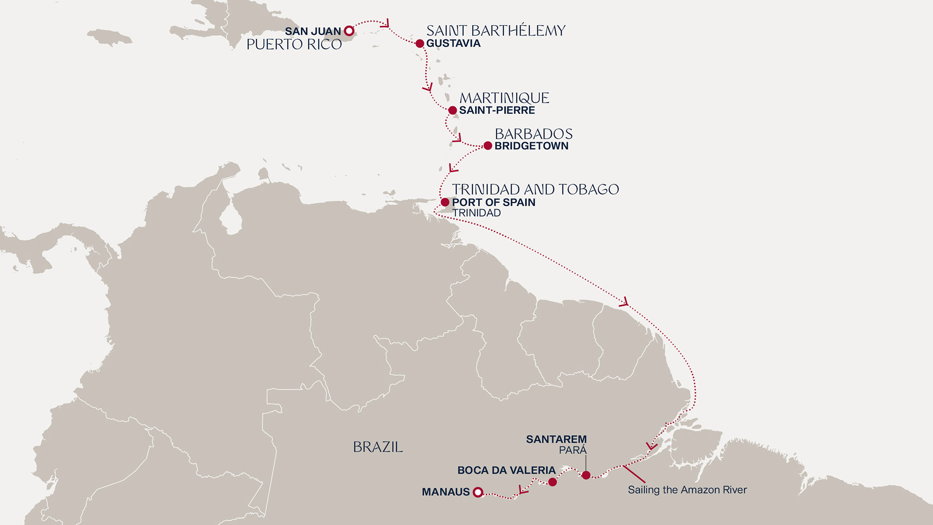 Itinerary map