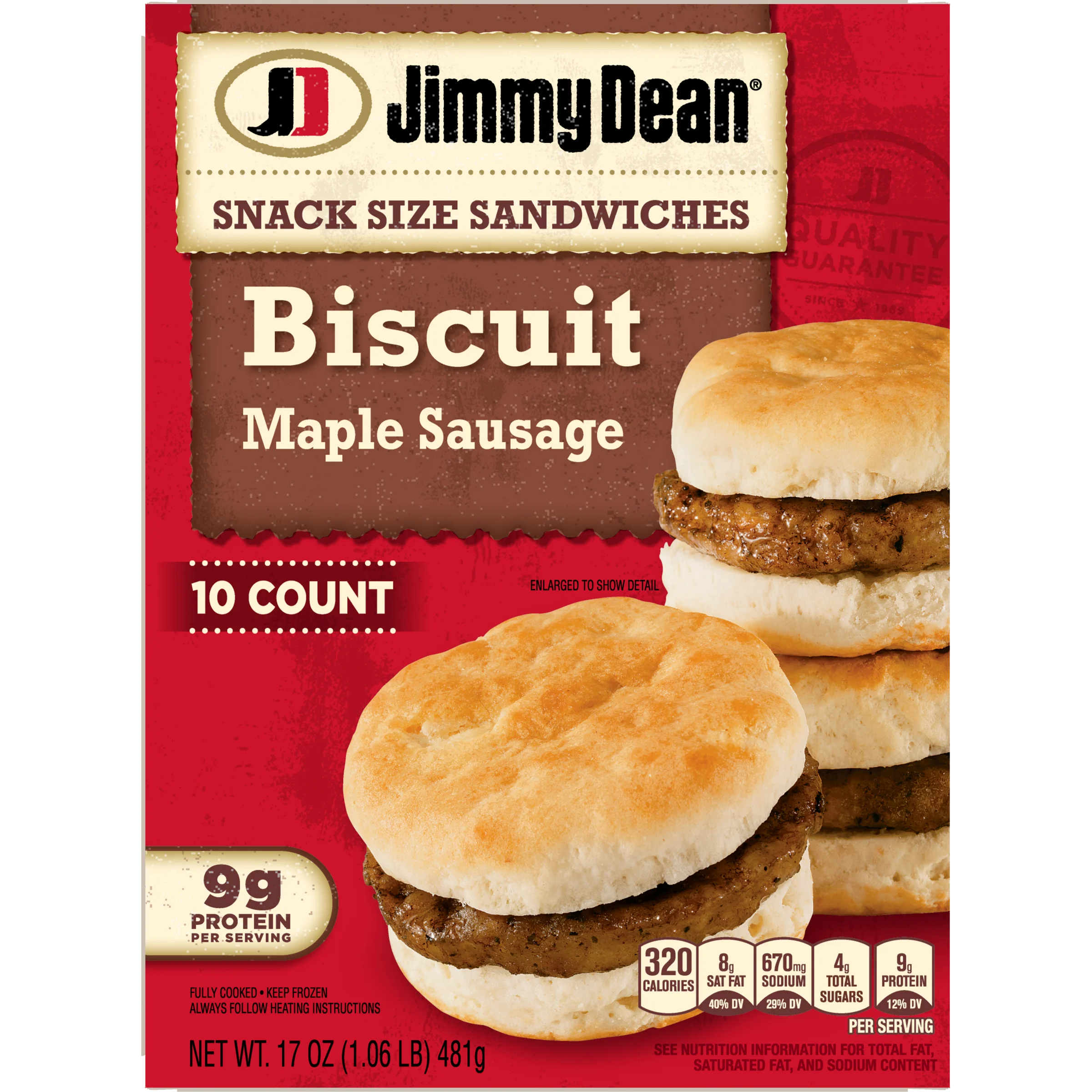 Maple Sausage Biscuit Snack Size Sandwiches