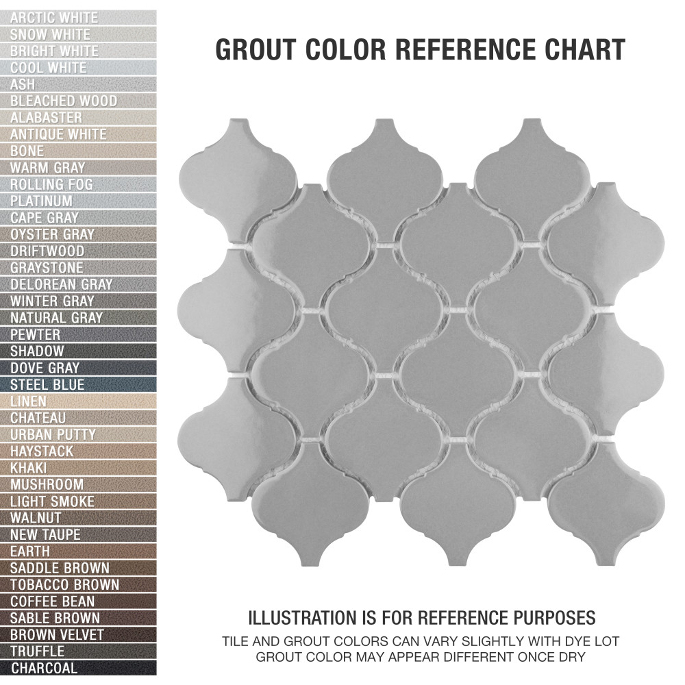 Metro Lantern Glossy Light Grey 9-1/2 in. x 10-3/4 in. Porcelain Mosaic Tile