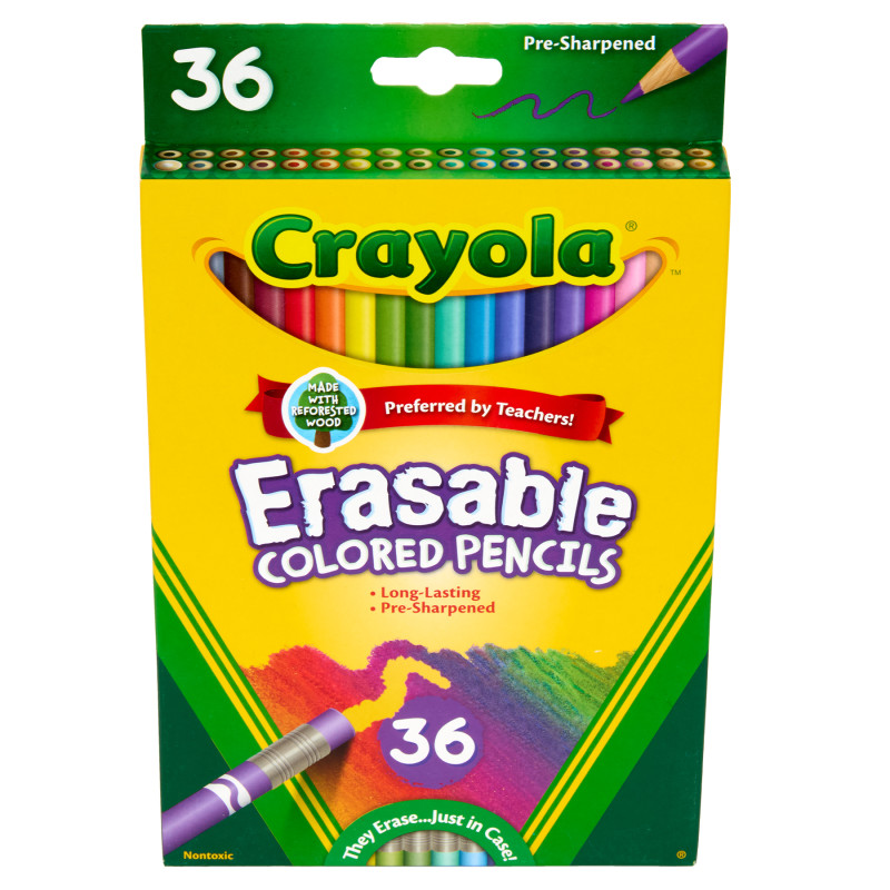 Erasable Colored Pencils, 36 Count