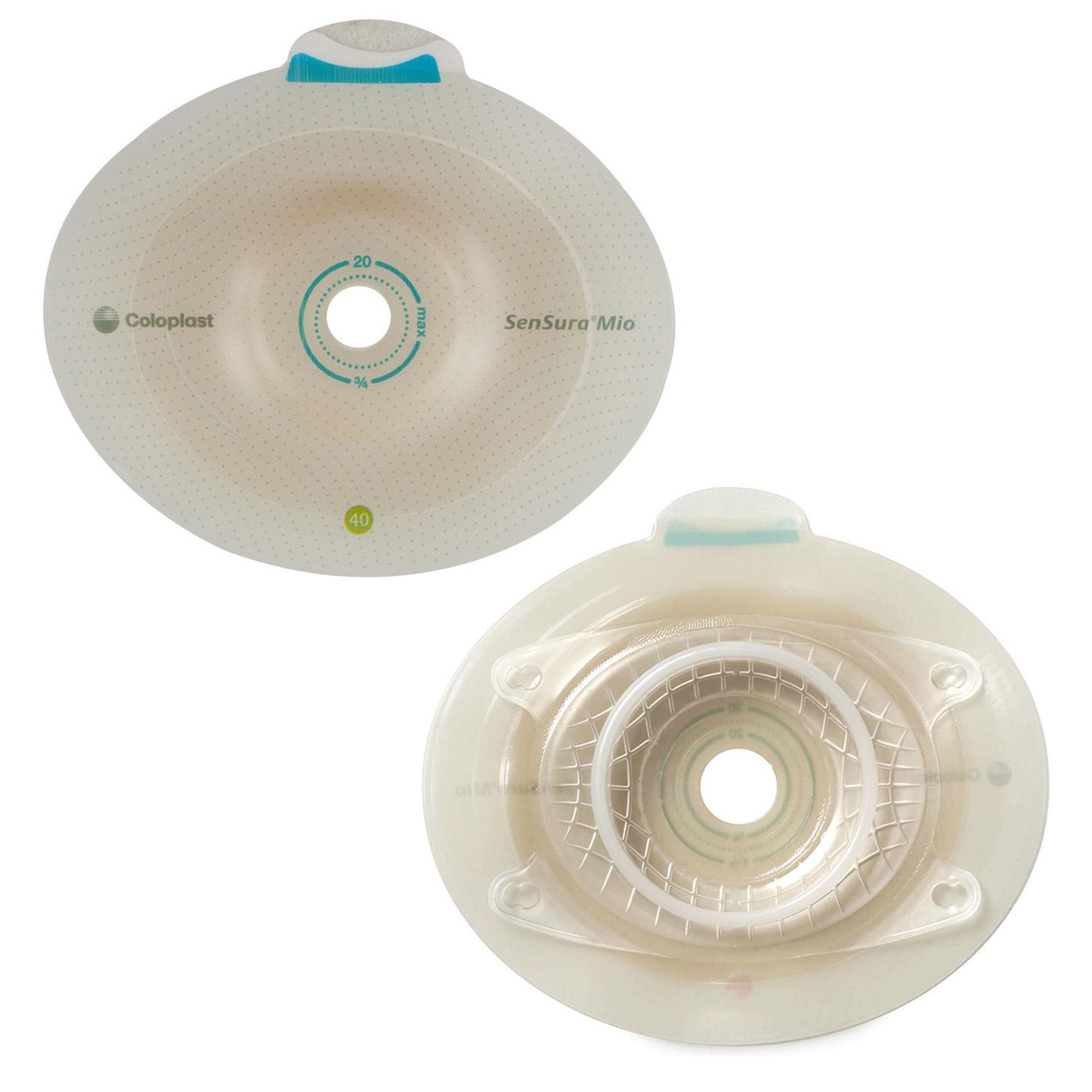 SenSura® Mio Convex Light Click Ostomy Barrier, 25 mm Stoma Opening, Red Match