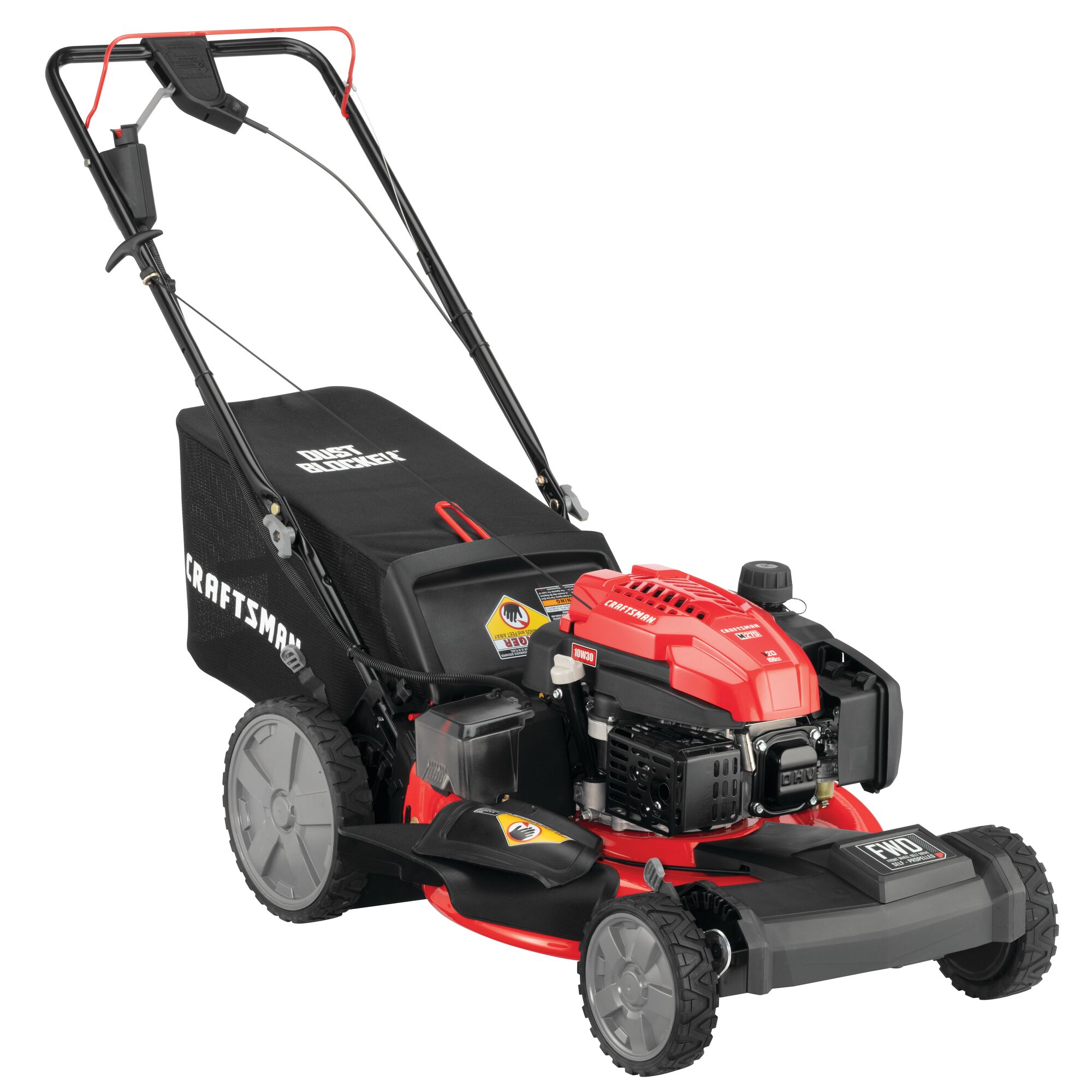 21 inch 159 c c f w d self propelled mower with v 20 battery start.