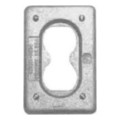 Electrical Box Cover Ferrous Metal 1 Gang Convenience Receptacle