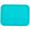 14" x 18" polypropylene fast-food tray in teal