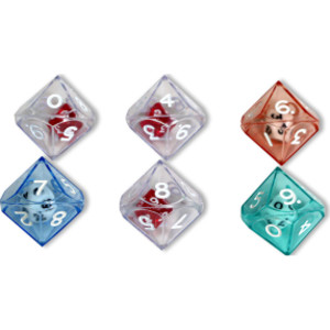 10-Sided Double Dice, Set of 6