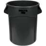 Rubbermaid Commercial, VENTED BRUTE, 20 gal, Resin, Black, Round, Receptacle