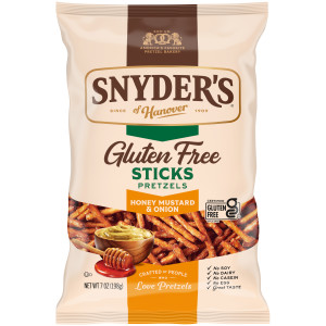 Snyder’s of Hanover® Gluten Free Pretzel Sticks, Honey Mustard and Onion, 7 Oz